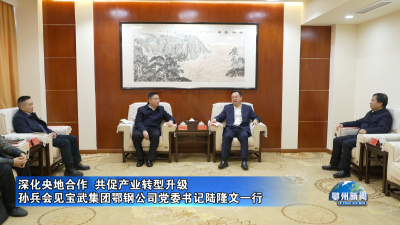 孙兵会见宝武集团鄂钢公司党委书记陆隆文一行