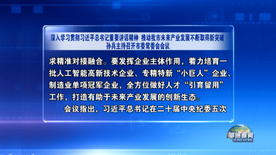 孙兵主持召开市委常委会会议