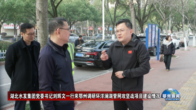 湖北水发集团党委书记刘辉文一行来鄂州调研环洋澜湖管网攻坚战项目建设情况