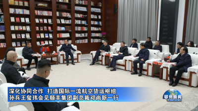 孙兵王玺玮会见顺丰集团副总裁邓尚新一行