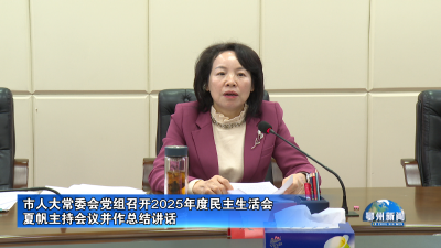 市人大常委会党组召开2025年度民主生活会