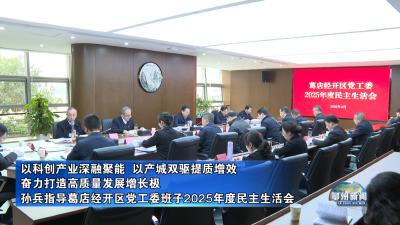 孙兵指导葛店经开区党工委班子2025年度民主生活会