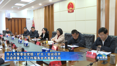 市人大常委会党组（扩大）会议召开