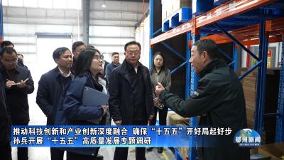 孙兵开展“十五五”高质量发展专题调研