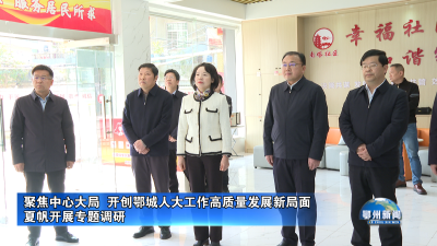 聚焦中心大局  开创鄂城人大工作高质量发展新局面