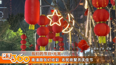 南浦路张灯结彩  市民欢聚共庆佳节