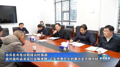 孙兵在市信访局接访时强调