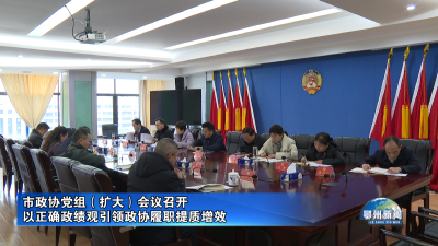 市政协党组（扩大）会议召开