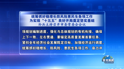 孙兵主持召开市委常委会会议