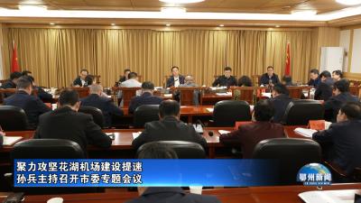 孙兵主持召开市委专题会议