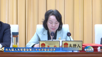 市九届人大常委会第二十七次会议召开