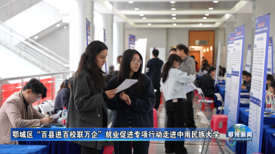 鄂城区“百县进百校联万企”就业促进专项行动走进中南民族大学