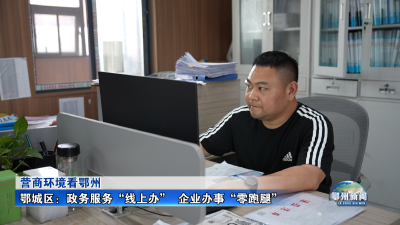 鄂城区：政务服务“线上办”  企业办事“零跑腿”