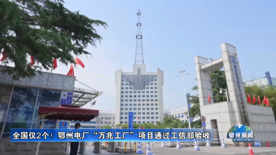 鄂州电厂“万兆工厂”项目通过工信部验收