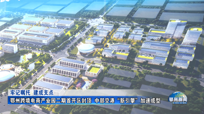 鄂州跨境电商产业园二期首开区封顶  中部空港“新引擎”加速成型