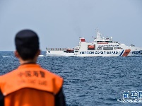 中越海警举行2017年首次北部湾共同渔区海上联合检查