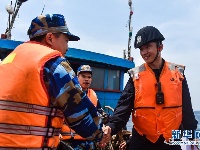 中越海警举行2017年首次北部湾共同渔区海上联合检查
