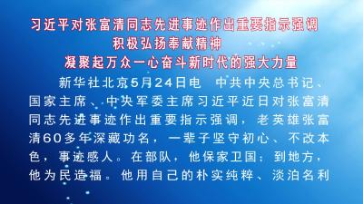 习近平对张富清同志先进事迹作出重要指示强调 积极弘扬奉献精神  凝聚起万众一心奋斗新时代的强大力量