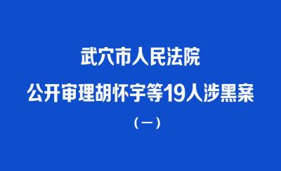 直播| 武穴：胡怀宇等19人涉黑案开庭公审（一）