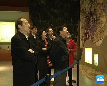 海峡两岸关系协会会长陈德铭来冶参观考察铜绿山古铜矿遗址