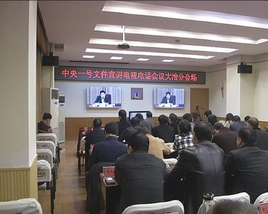 我市集中收听收看全省中央一号文件宣讲电视电话会议