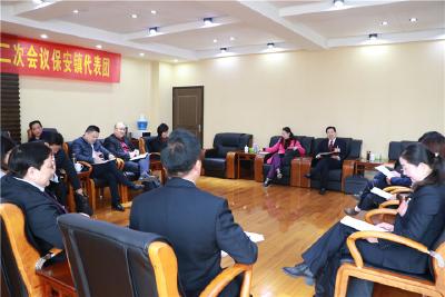李修武参加保安镇代表团和大箕铺镇代表团审议