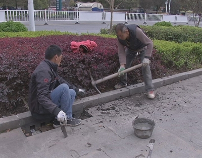 城市创建进行时丨市城管局对城区破损人行道进行全面维修