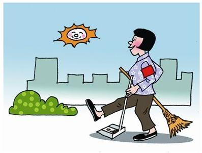 市发改局全员上阵开展路段大清扫活动