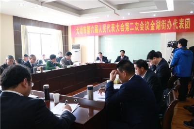 刘会金参加金湖街办代表团审议