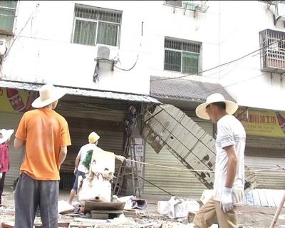 余府路集中整治行动受到居民拥护