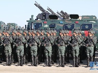 中华人民解放军90周年阅兵部队整装待阅 