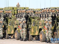 中华人民解放军90周年阅兵部队整装待阅 