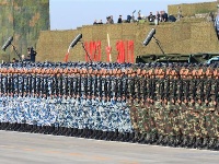 中华人民解放军90周年阅兵部队整装待阅 