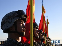 中华人民解放军90周年阅兵部队整装待阅 