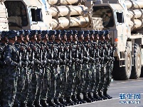 中华人民解放军90周年阅兵部队整装待阅 