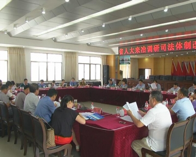 省人大调研组来冶调研司法体制改革工作
