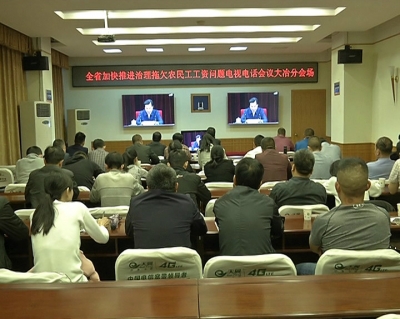 我市收听收看加快推进治理拖欠农民工工资问题工作电视电话会议