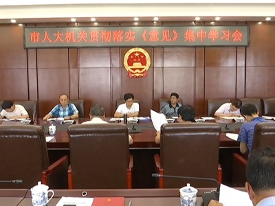 市人大传达学习《关于进一步激励广大干部新时代新担当新作为的意见》