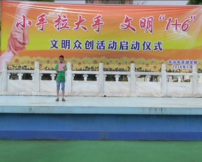全市教育系统组织开展“小手拉大手，文明1+6”文明出行活动