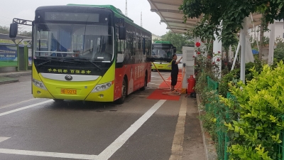 大冶北站换乘中心25条充电桩建成投用