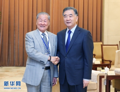 汪洋会见台湾民意代表交流参访团