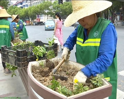 园林绿化工人：用汗水浇灌绿色