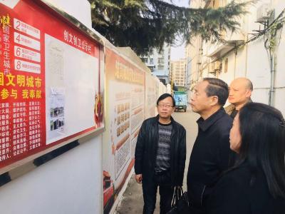 纪春明检查督导社区创卫工作