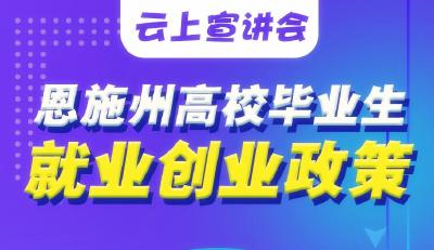 直播 | “恩施州高校毕业生就业创业政策”云上宣讲会