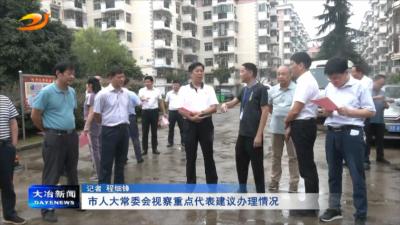市人大常委会视察重点代表建议办理情况