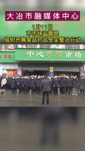 大冶市市场监督管理局开展食品药品安全集中整治行动