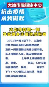 大冶市新增一例外省返乡无症状感染者