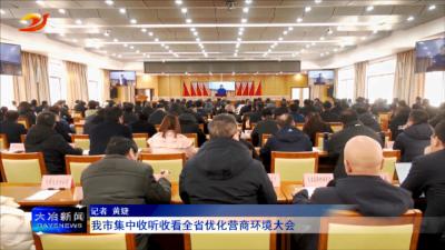 我市集中收听收看全省优化营商环境大会