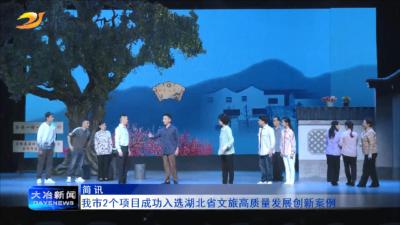 简讯：我市2个项目成功入选湖北省文旅高质量发展创新案例
