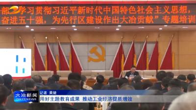 用好主题教育成果推动工业经济提质增效